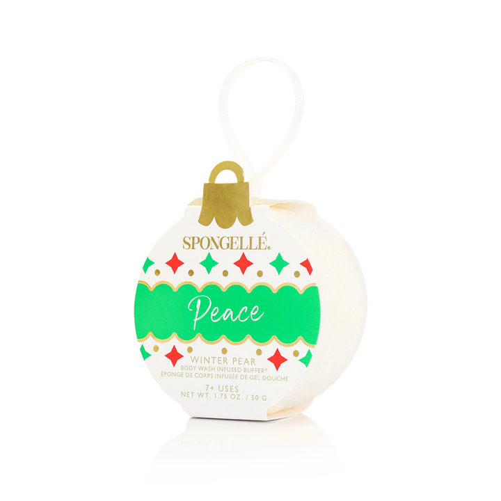 Spongellé Peace - Winter Pear Holiday Ornament Buffer 