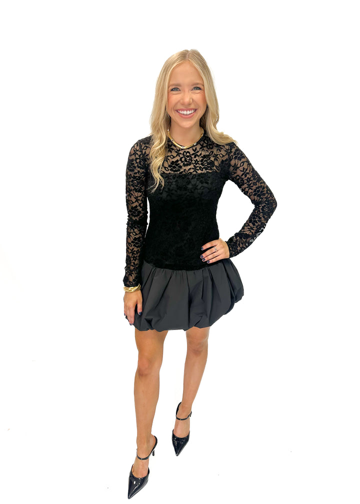 Amanda Uprichard Lacey Skort Romper - Black