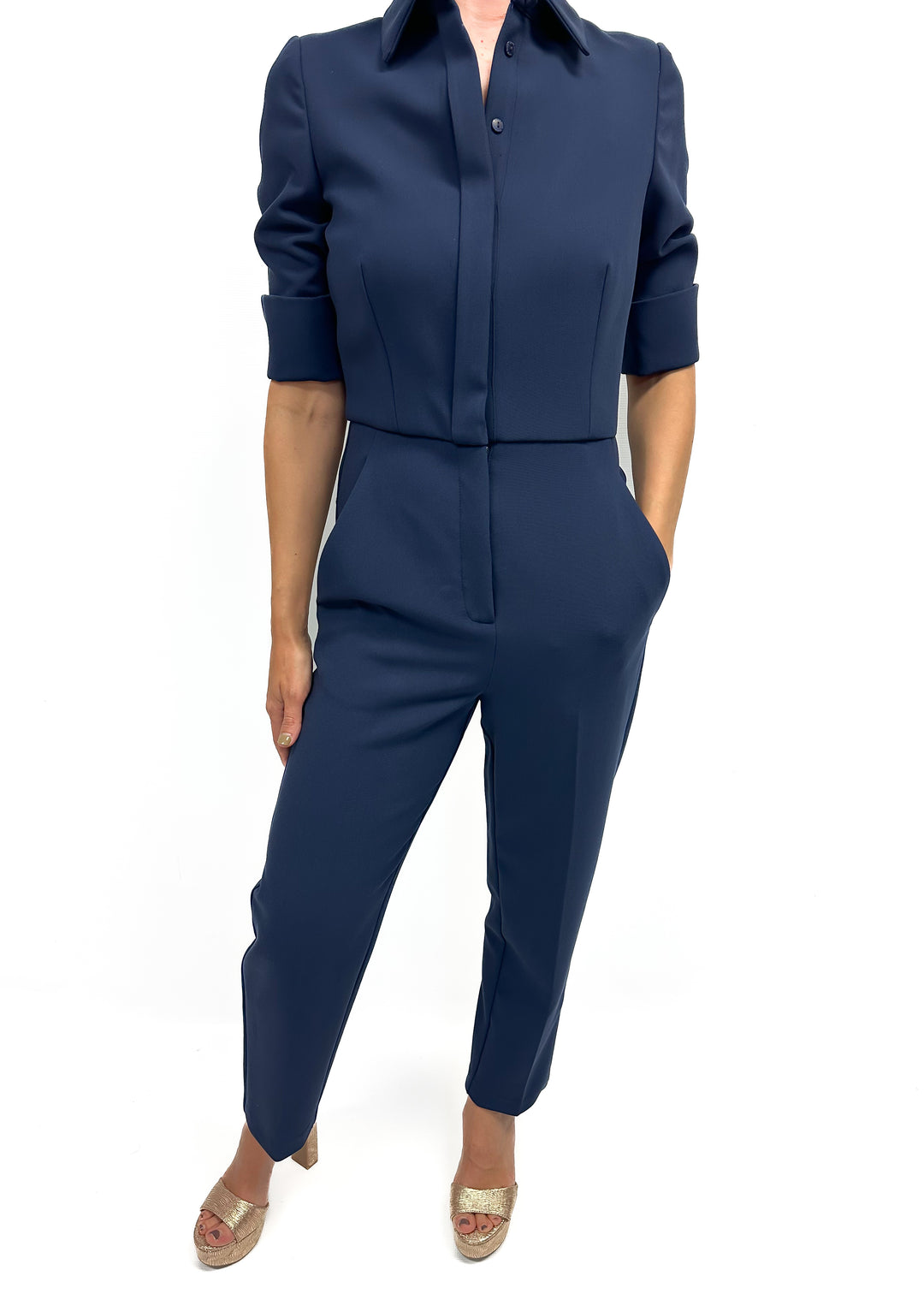 Black Halo Van Jumpsuit - Pacific Blue - Gabrielle's Biloxi