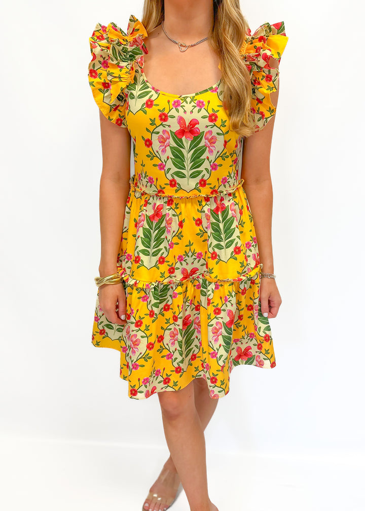 Alden Adair Amora Dress - Yellow Bouquet - Gabrielle's Biloxi