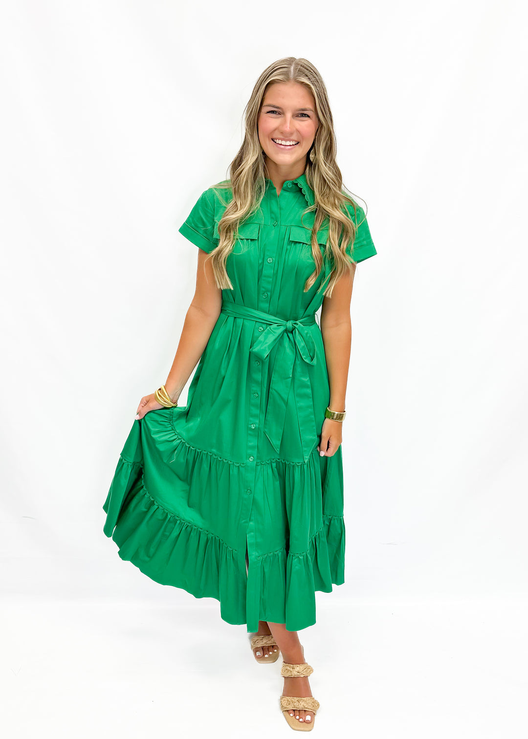 Alden Adair Rachel Dress - Emerald