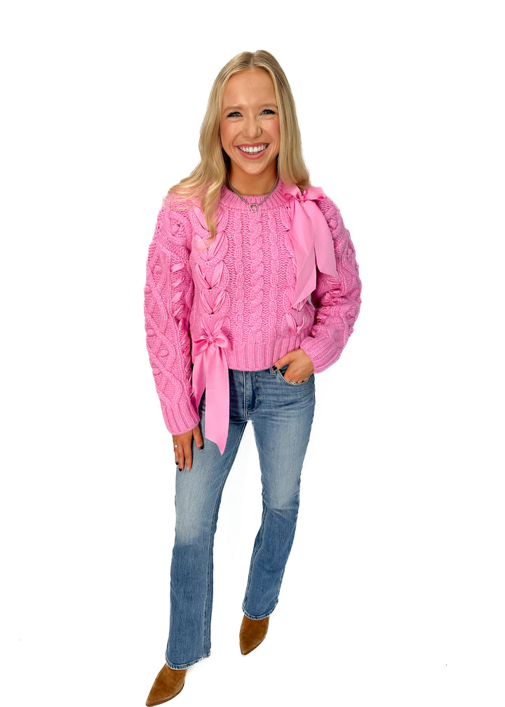 Love Shack Fancy Parson Pullover - Rose Pompadour