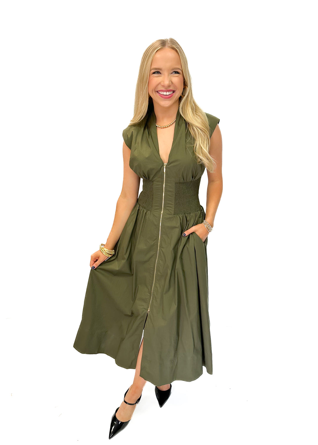 Naya Dress - Olive