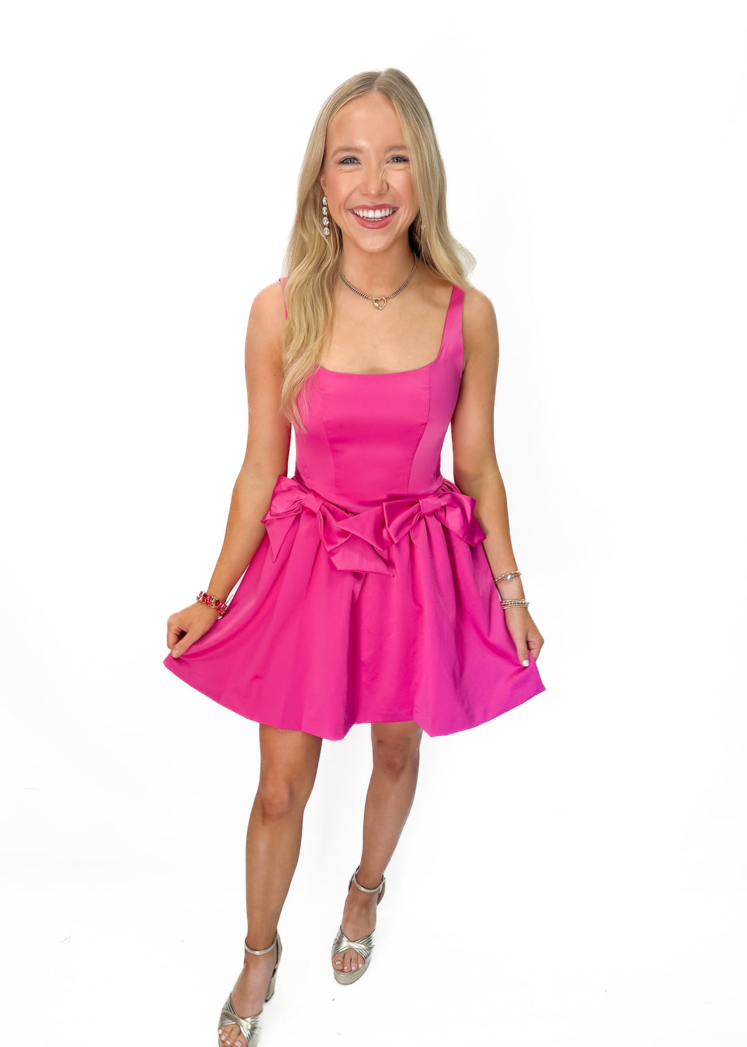 Love Shack Fancy Bayer Dress - Fuchsia