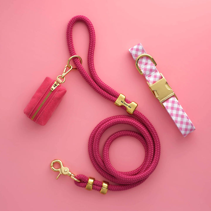 Hot Pink Marine Rope Dog Leash: Petite 5 feet