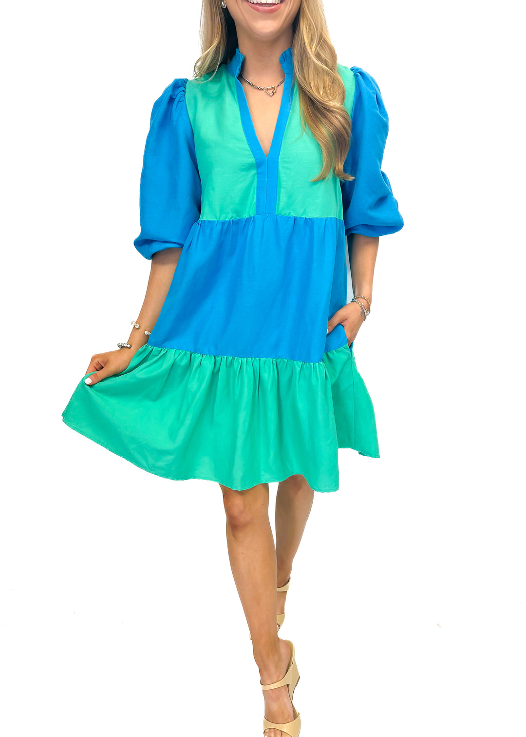 Emily McCarthy Frankie Dress - Lakeside Colorblock - Gabrielle's Biloxi