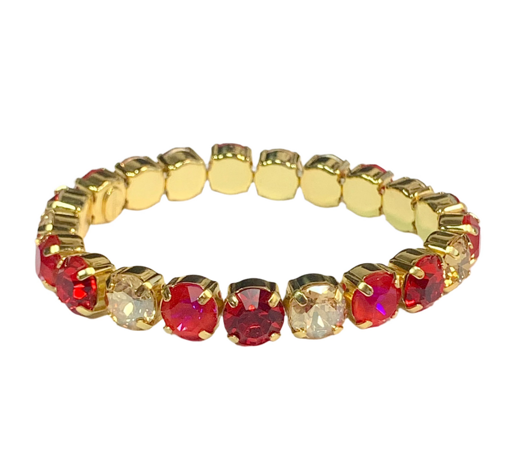 Sorrelli 7 inch Sienna Stretch Bracelet - Red Carpet