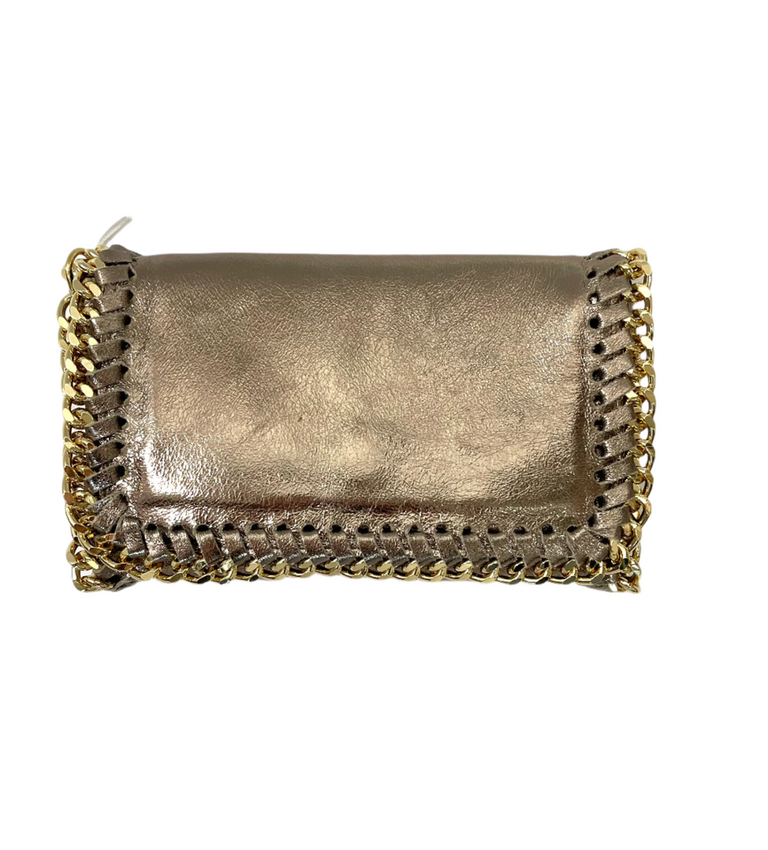 German Fuentes Handbag with Gold Chain - Bronce