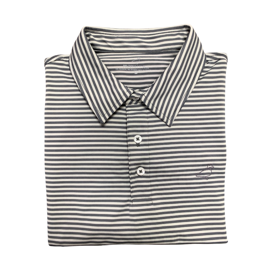 Properly Tied Men's Waverly Polo - Granite - Gabrielle's Biloxi