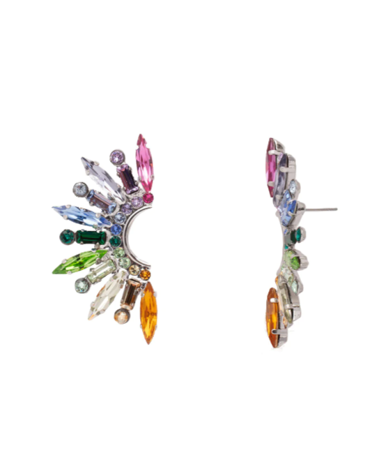 Sorrelli Esmeray Statement Earrings - Palladium Prism - Gabrielle's Biloxi