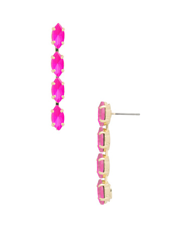 Sorrelli Clarrissa Dangle Earrings - Bright Gold Electric Pink - Gabrielle's Biloxi