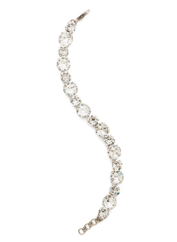 Sorrelli Round Cut Crystal Tennis Bracelet - Crystal - Gabrielle's Biloxi