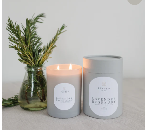 Linnea 2-wick Candle - Lavender Rosemary - Gabrielle's Biloxi