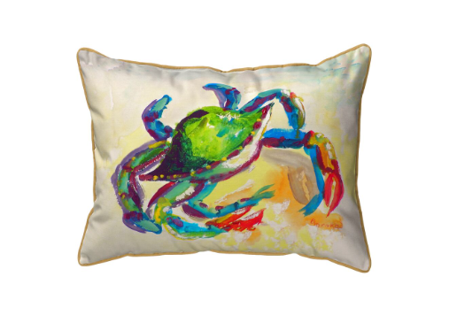 Teal Crab Large Pillow - 16 x 20 - Gabrielle's Biloxi