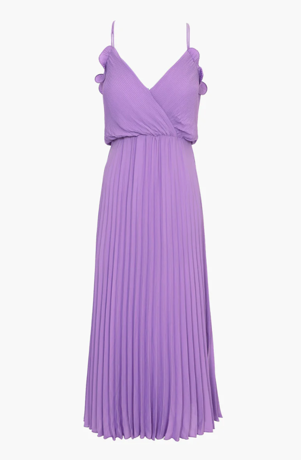 Adelyn Rae Eileen Pleaded Slip Midi Dress - Gabrielle's Biloxi