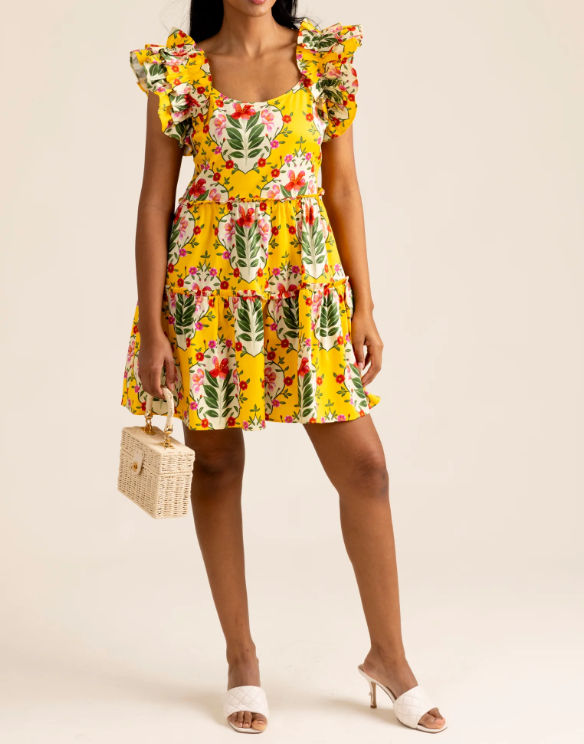 Alden Adair Amora Dress - Yellow Bouquet - Gabrielle's Biloxi