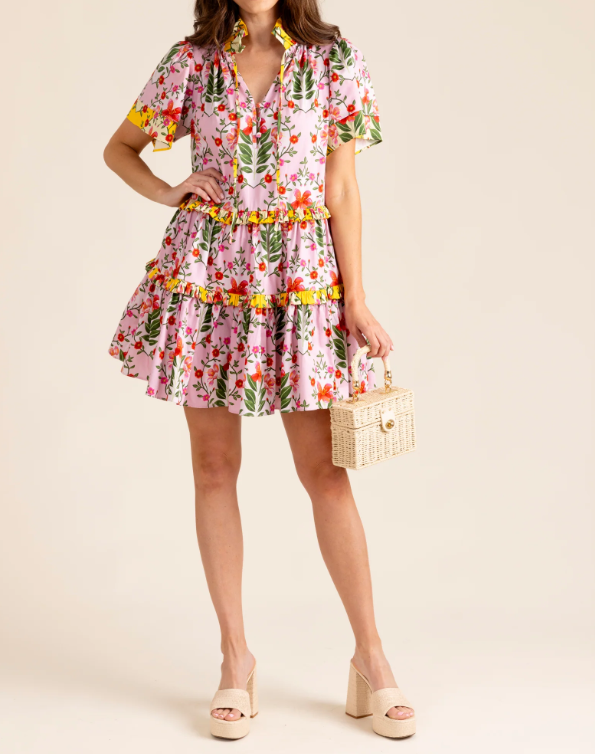 Alden Adair Hallie Dress - Pink Bouquet - Gabrielle's Biloxi