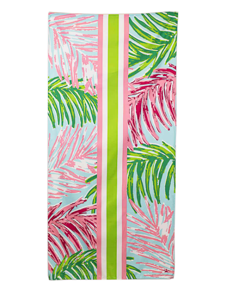 Veracruz Palm Beach Towel - Aruba Blue/Lime/Hot Pink - Gabrielle's Biloxi