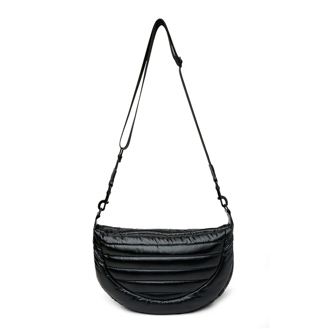 Think Royln Elton Hobo Cross Body (Black on Black) - Pearl Black