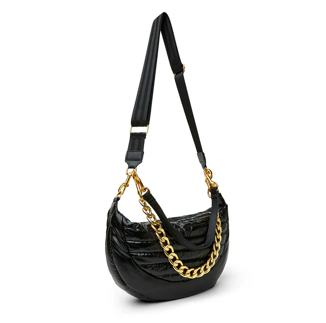 Think Royln Elton Hobo Cross Body (Gold Chain) - Pearl Black