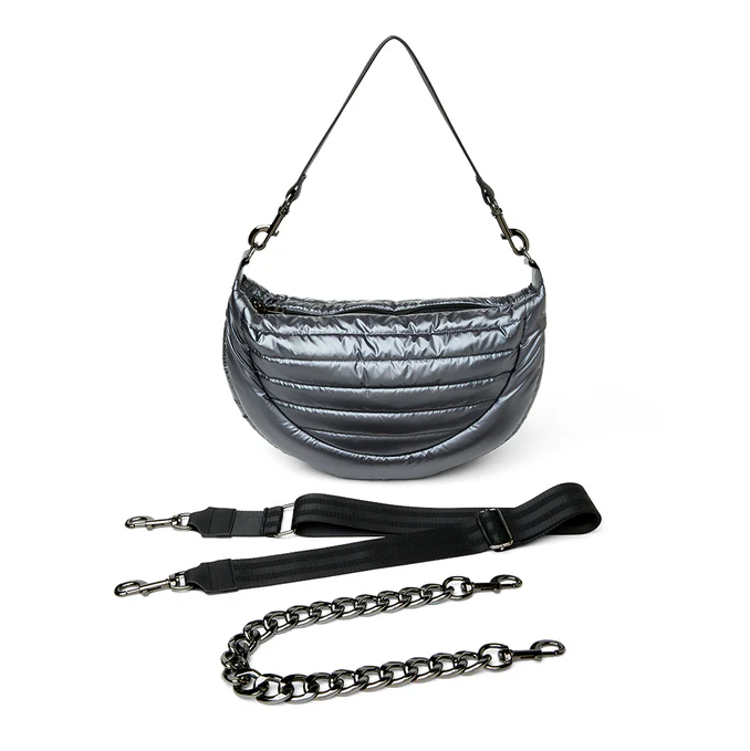 Think Royln Elton Hobo Cross Body - Pearl Grey