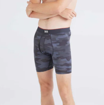 Saxx Multi-Sport Mesh Boxer Brief Fly - Remote Camo-Faded Black