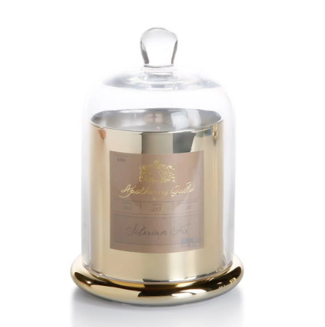 Apothecary Guild Candle Jar w/Dome - Siberian Fir Gold Medium