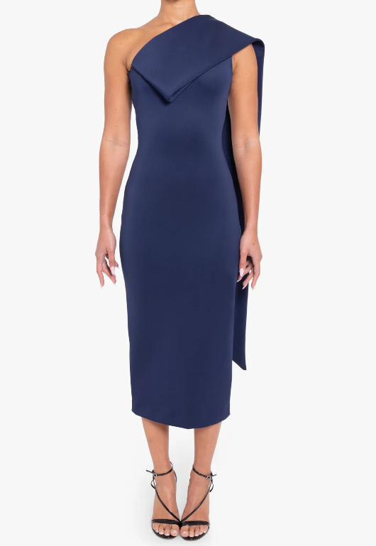 Black Halo Dolores Cocktail Midi - Pacific Blue