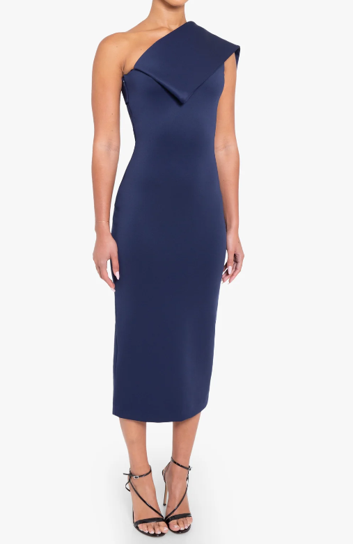 Black Halo Dolores Cocktail Midi - Pacific Blue