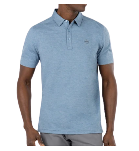 Travis Mathew Heating Up Polo - Heather Copen Blue