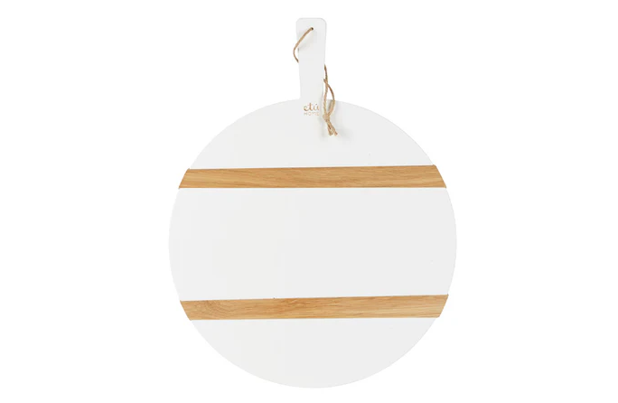 White Round Mod Charcuterie Board, Medium