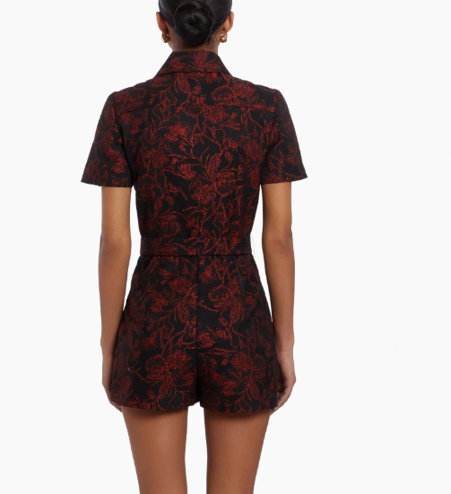 Amanda Uprichard Ireland Romper - Red/Black