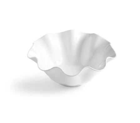 White 12.5" Clam Serving Bowl