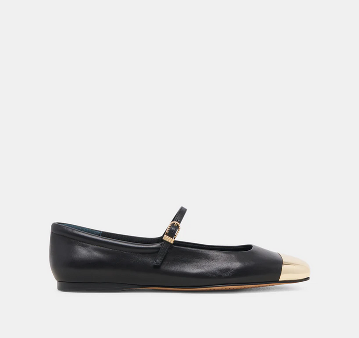 Dolce Vita Reyes Toe Cap - Black Leather