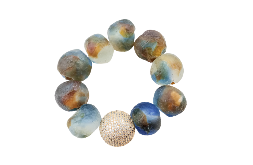 The Reign Luxe Stretch Bracelet - Blue Multi