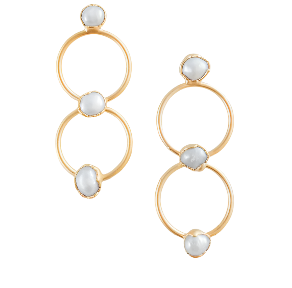 The Ava Luxe Double Hoop w/ Stones