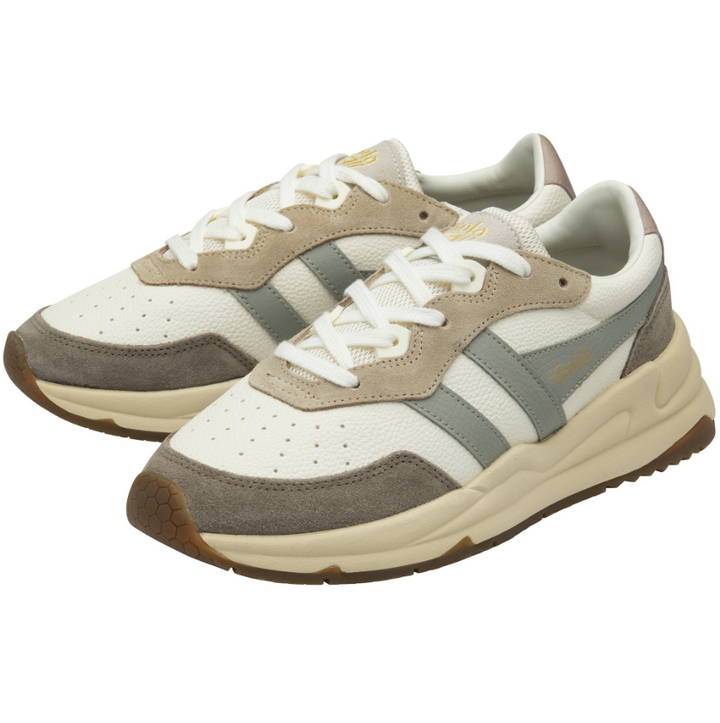 Gola Women's Saturn Quadrant Sneakers - Off White/Rhino/Light Grey