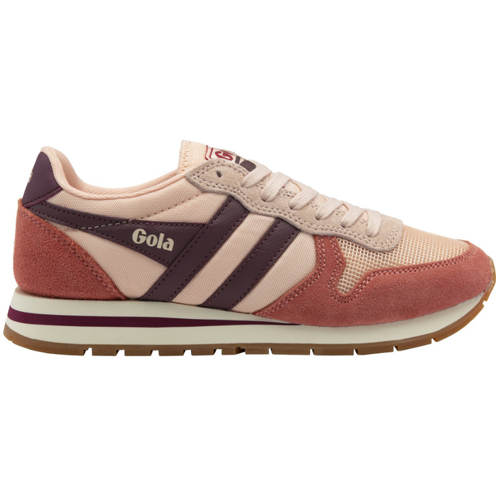 Gola Women's Daytona Sneakers - Pearl Pink/Clay/ Windsor Wine