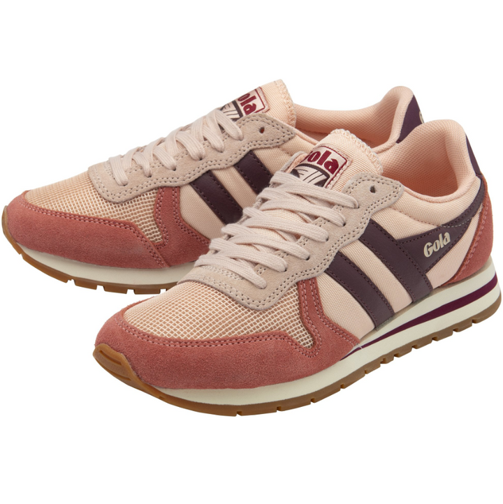 Gola Women's Daytona Sneakers - Pearl Pink/Clay/ Windsor Wine