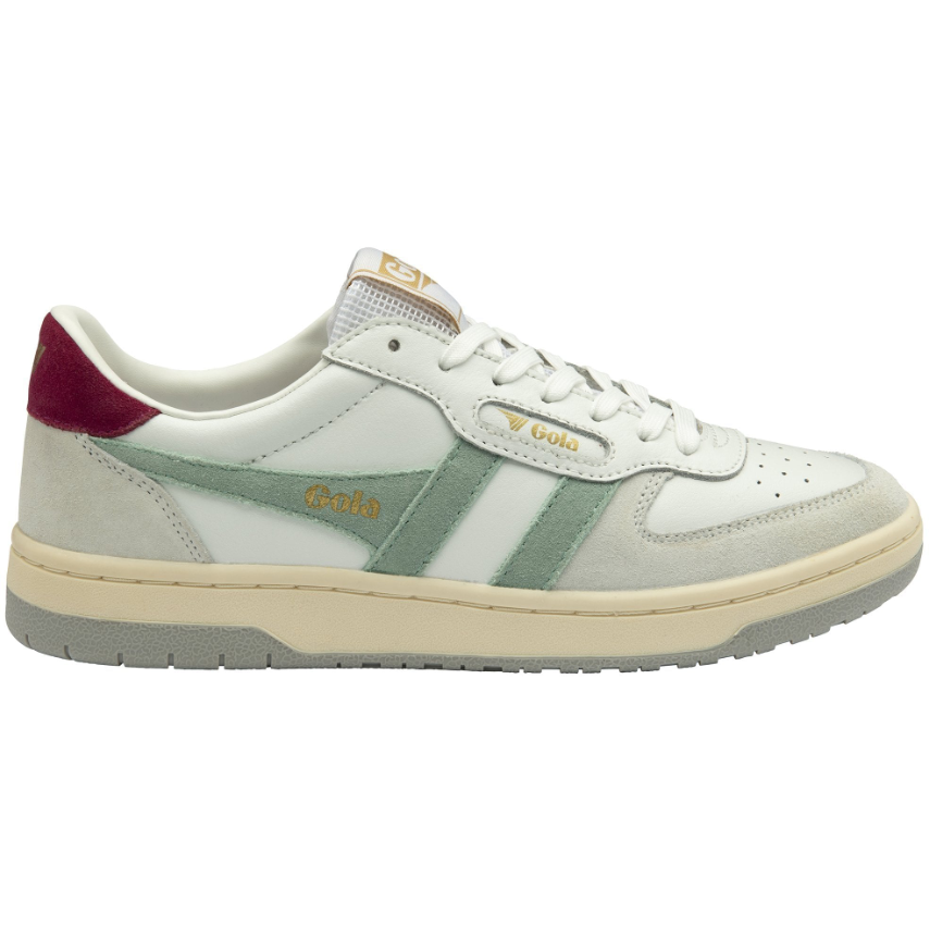 Gola Women's Hawk Sneakers - White/Green Mist/Cerise/Grey