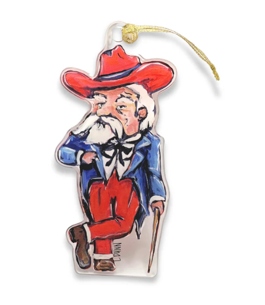 Lauren Dunn Rebel Acrylic Mascot Ornament