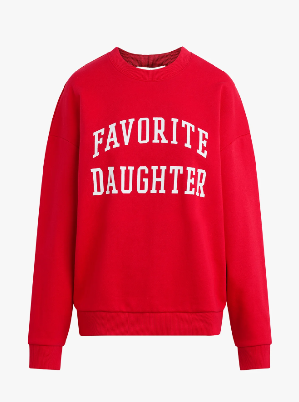 Favorite Daughter Collegiate Sweatshirt - Haute Rouge with White