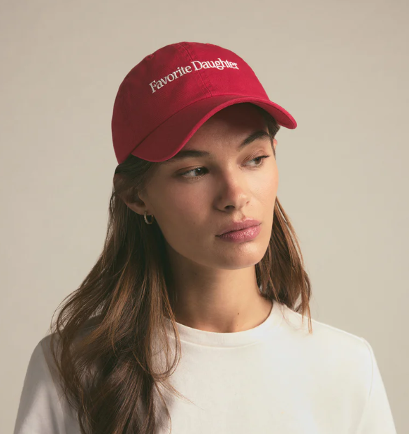 Favorite Daughter Classic Logo Baseball Hat - Red/White