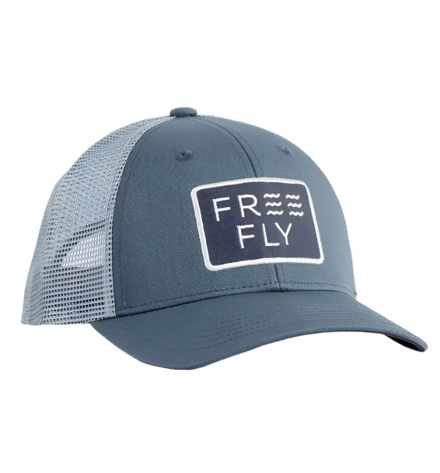 Free Fly Wave Trucker Hat - Slate Blue