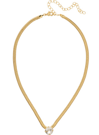 Sorrelli Rowan Pendant Necklace - Bright Gold Crystal