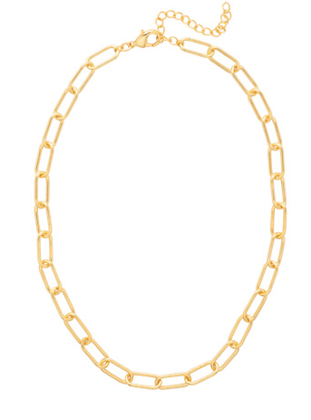 Sorrelli  Chunky Paperclip Tennis Necklace - Bare Metallic