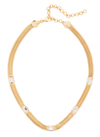 Sorrelli Sadie Tennis Necklace - Bright Gold Crystal