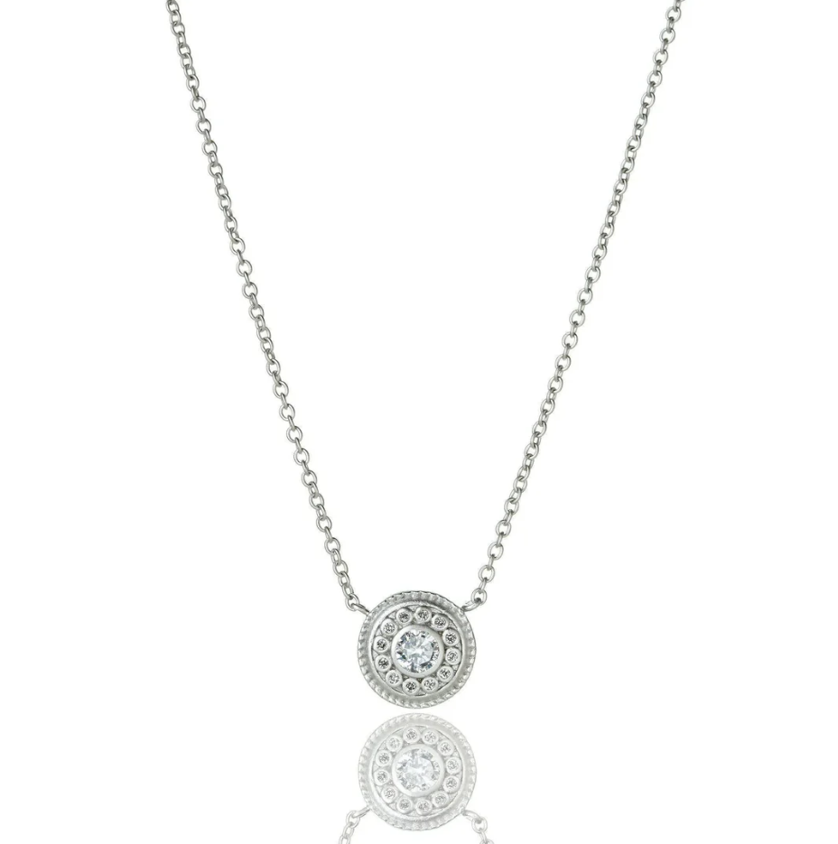 Freida Rothman Nautical Button Necklace - Silver