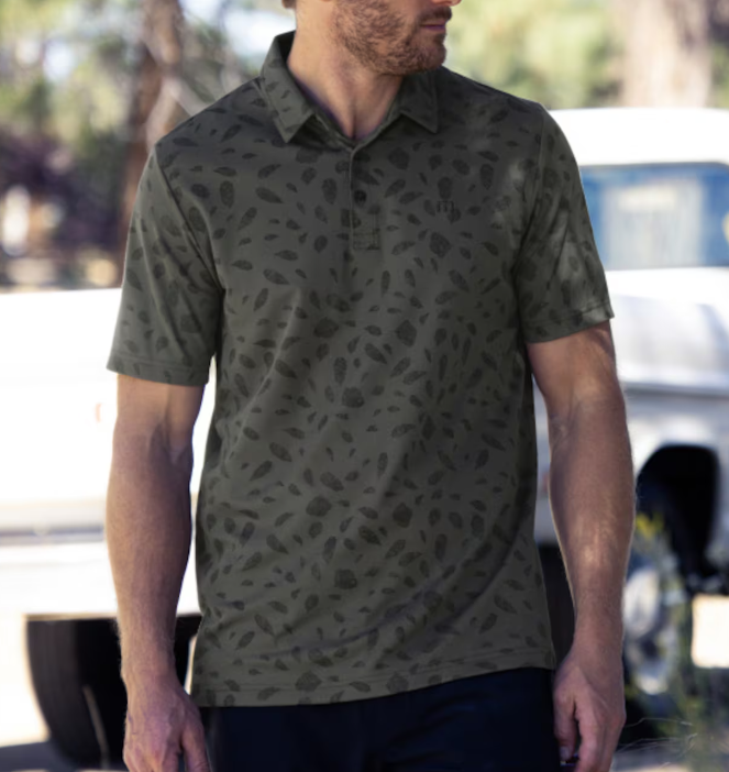 Travis Mathew Magma Melt Polo - Dark Olive