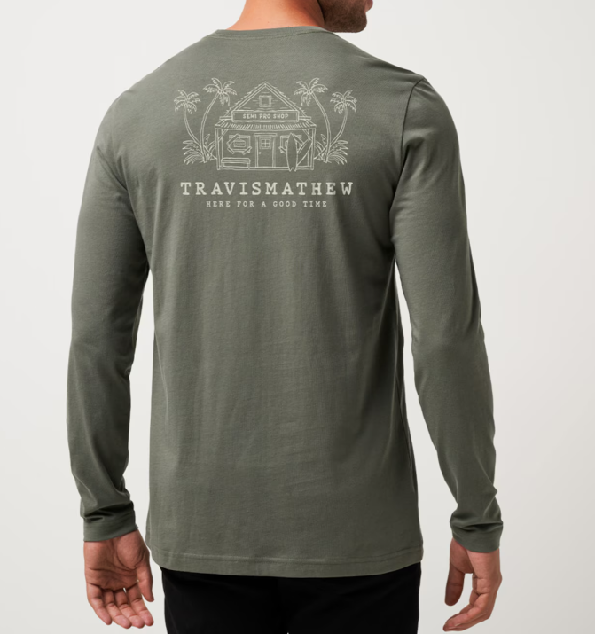 Travis Mathew Island Gem Long Sleeve - Dark Olive